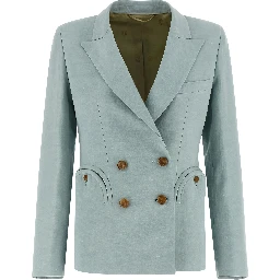 Blue Silk Blazer