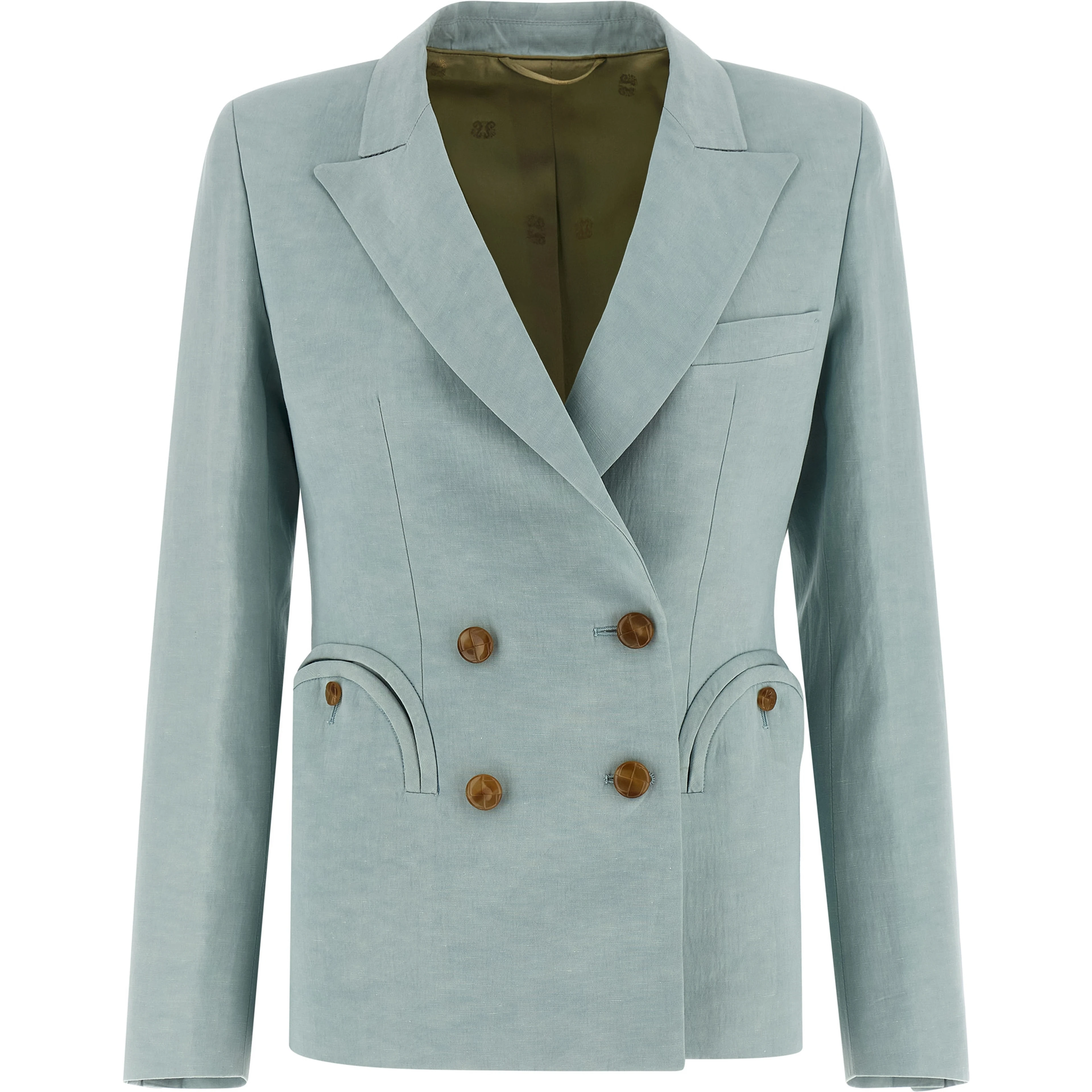 Blue Silk Blazer