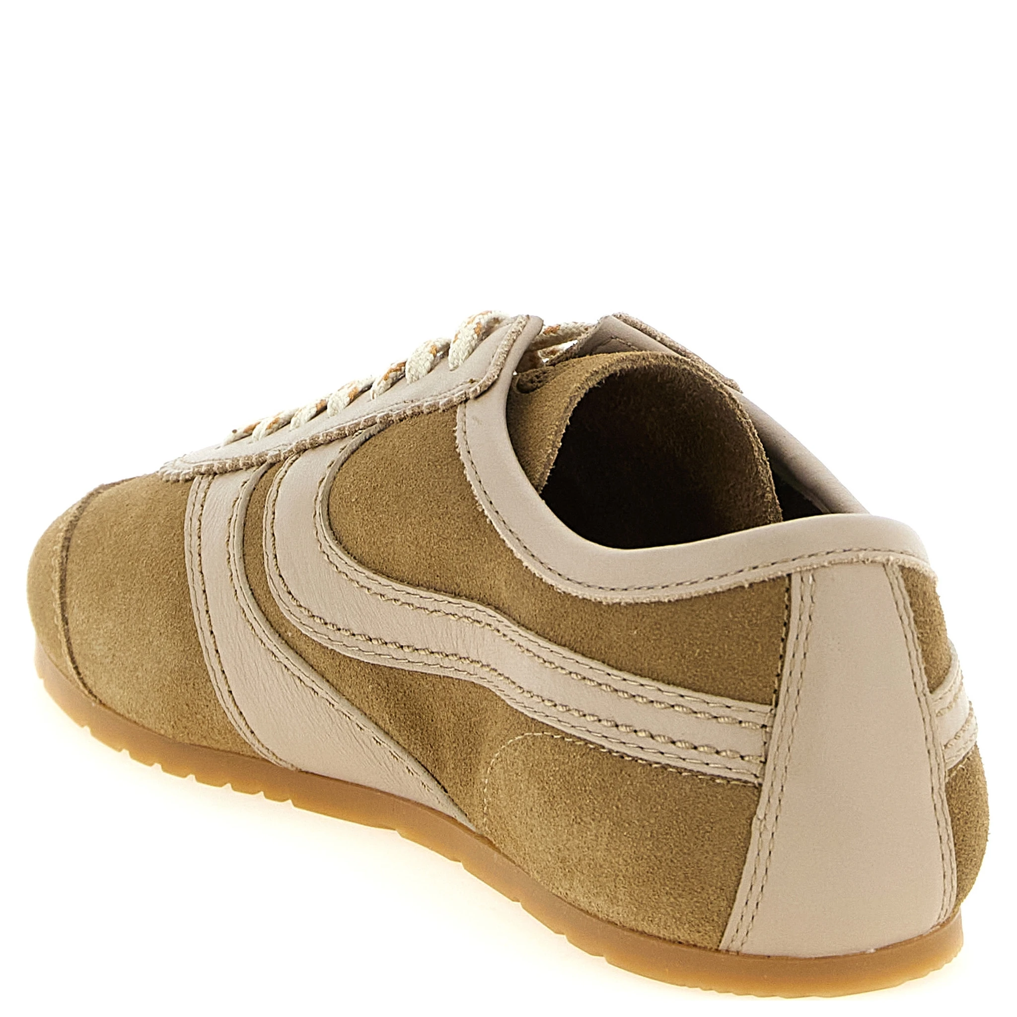 Beige Calfskin Sneakers