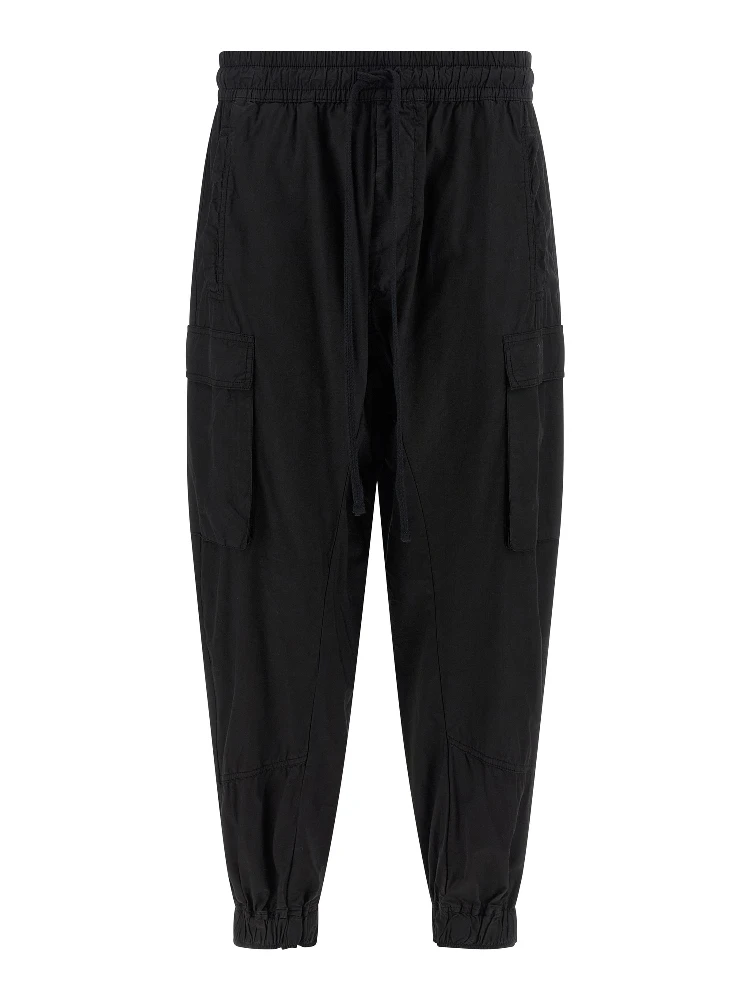 Black Organic Cotton Cargo Pants
