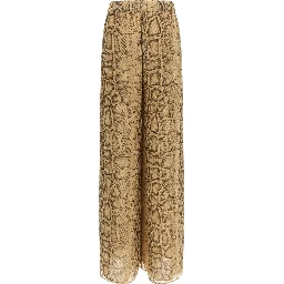 Beige Polyester Pants