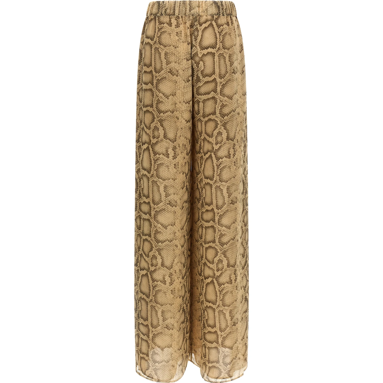Beige Polyester Pants