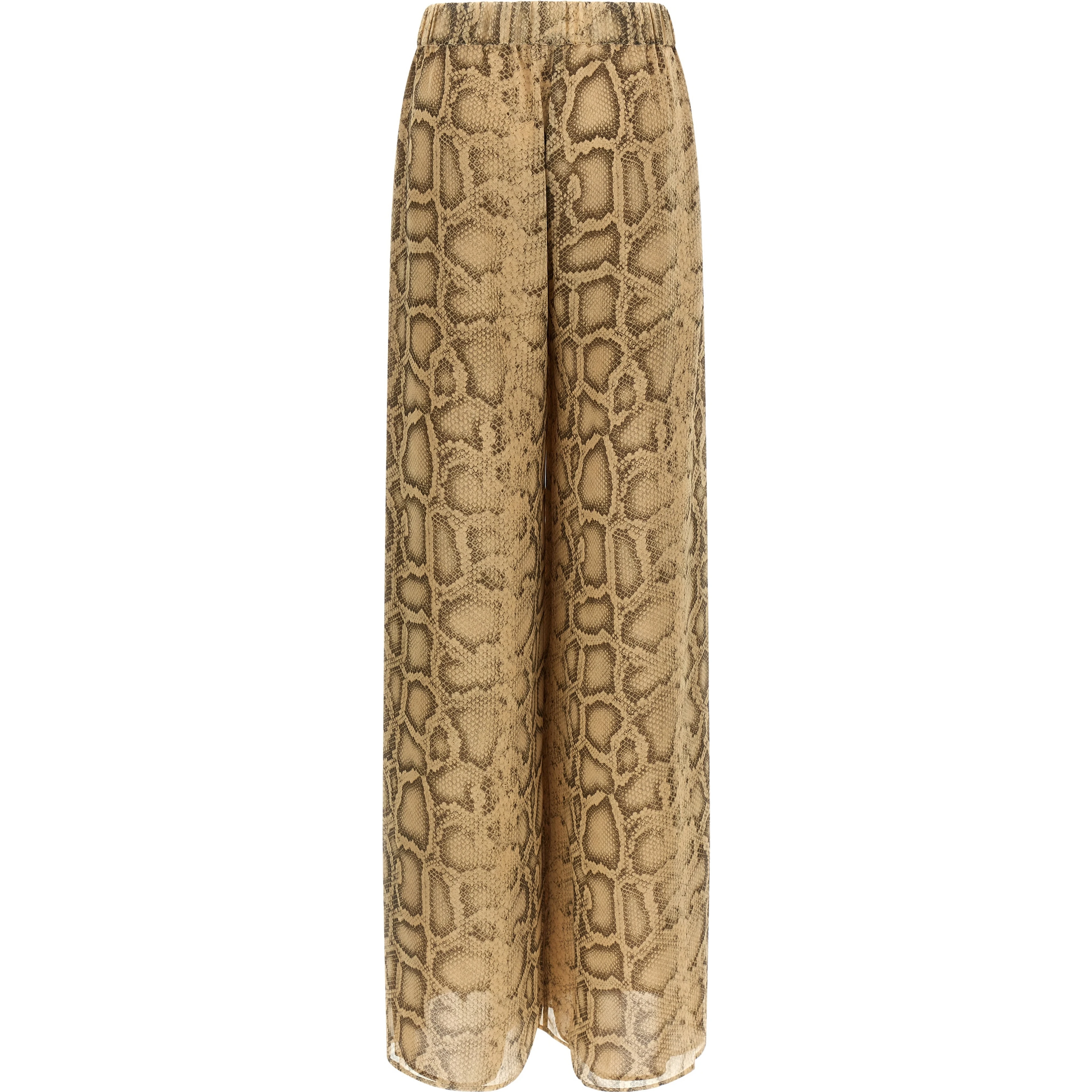 Beige Polyester Pants