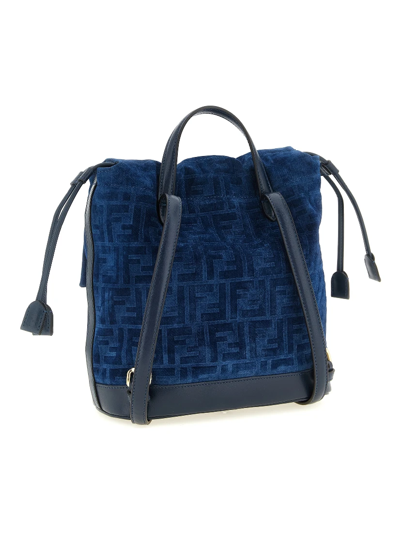 Blue Cotton Backpack