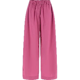 Fuchsia Cotton Casual Pants