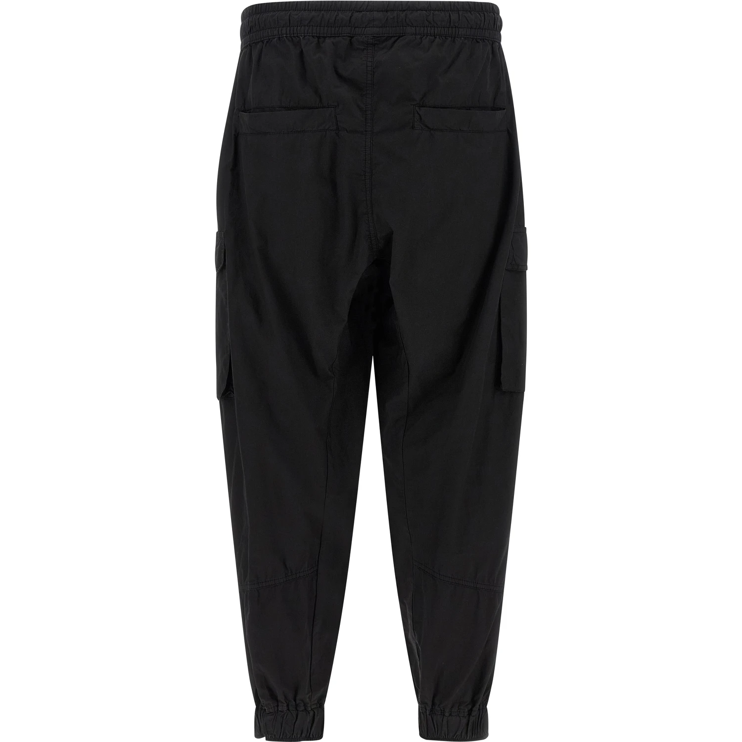 Black Organic Cotton Cargo Pants