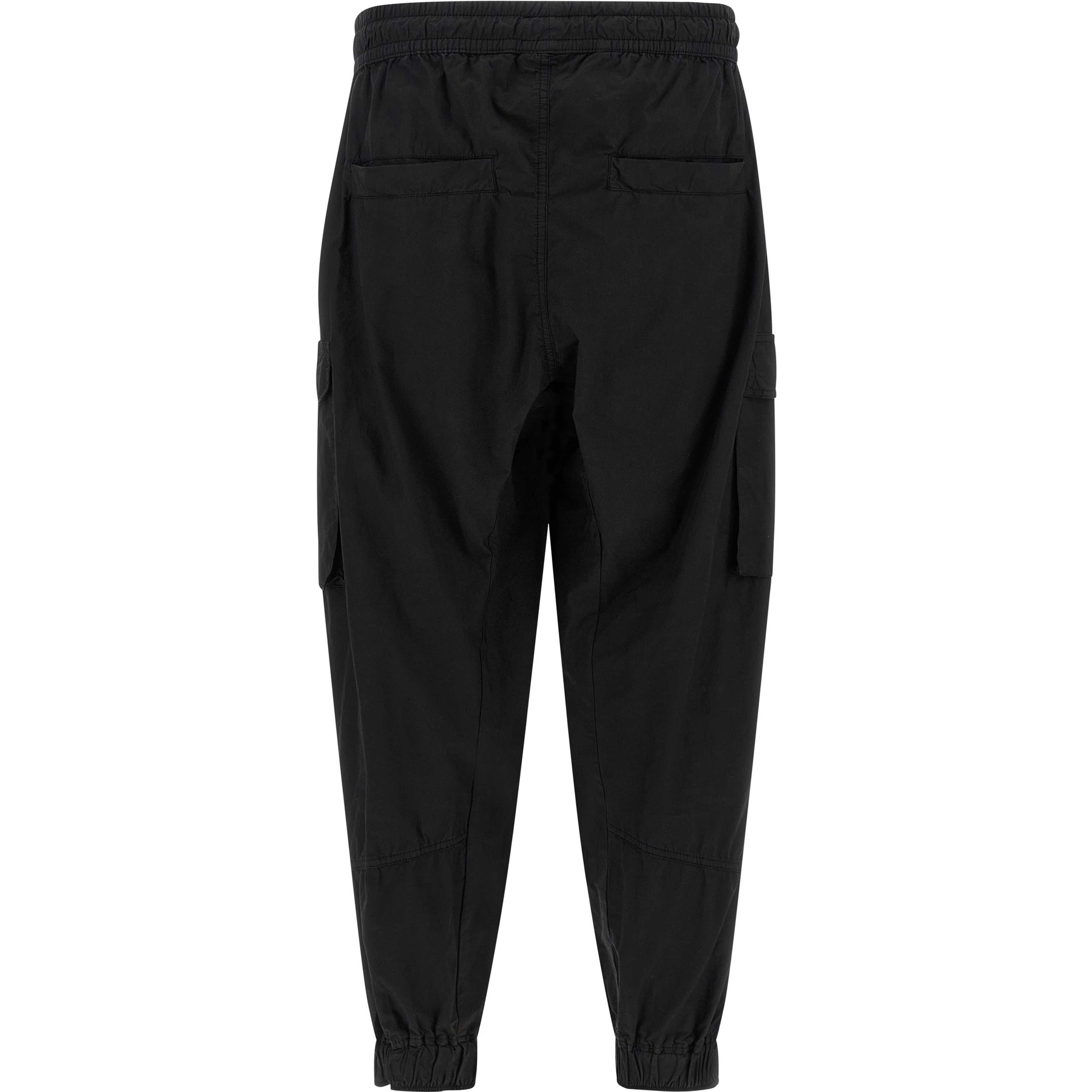 Black Organic Cotton Cargo Pants