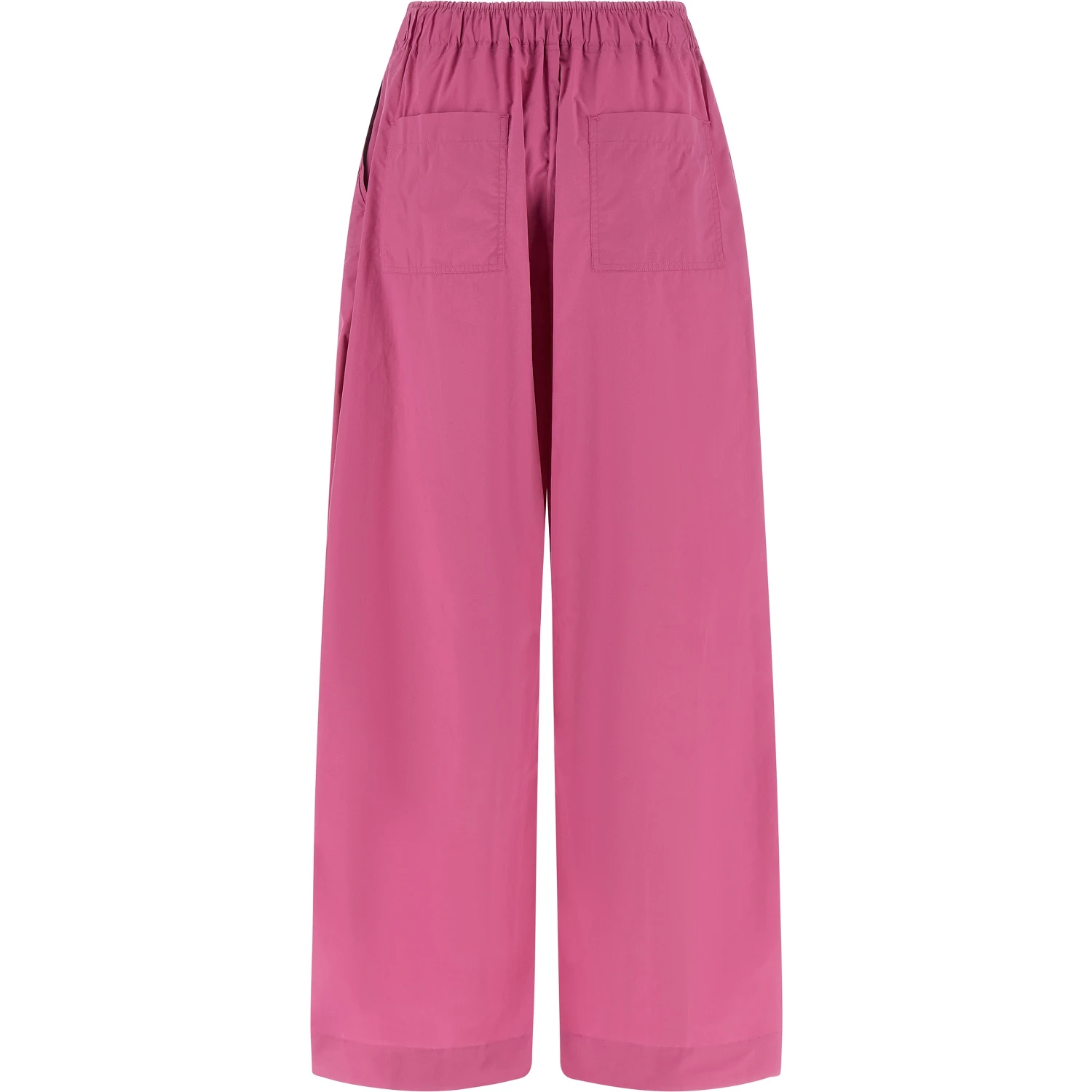 Fuchsia Cotton Casual Pants