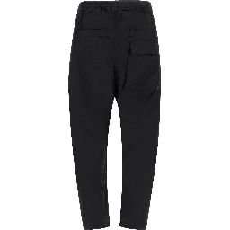 Black Cotton Casual Pants