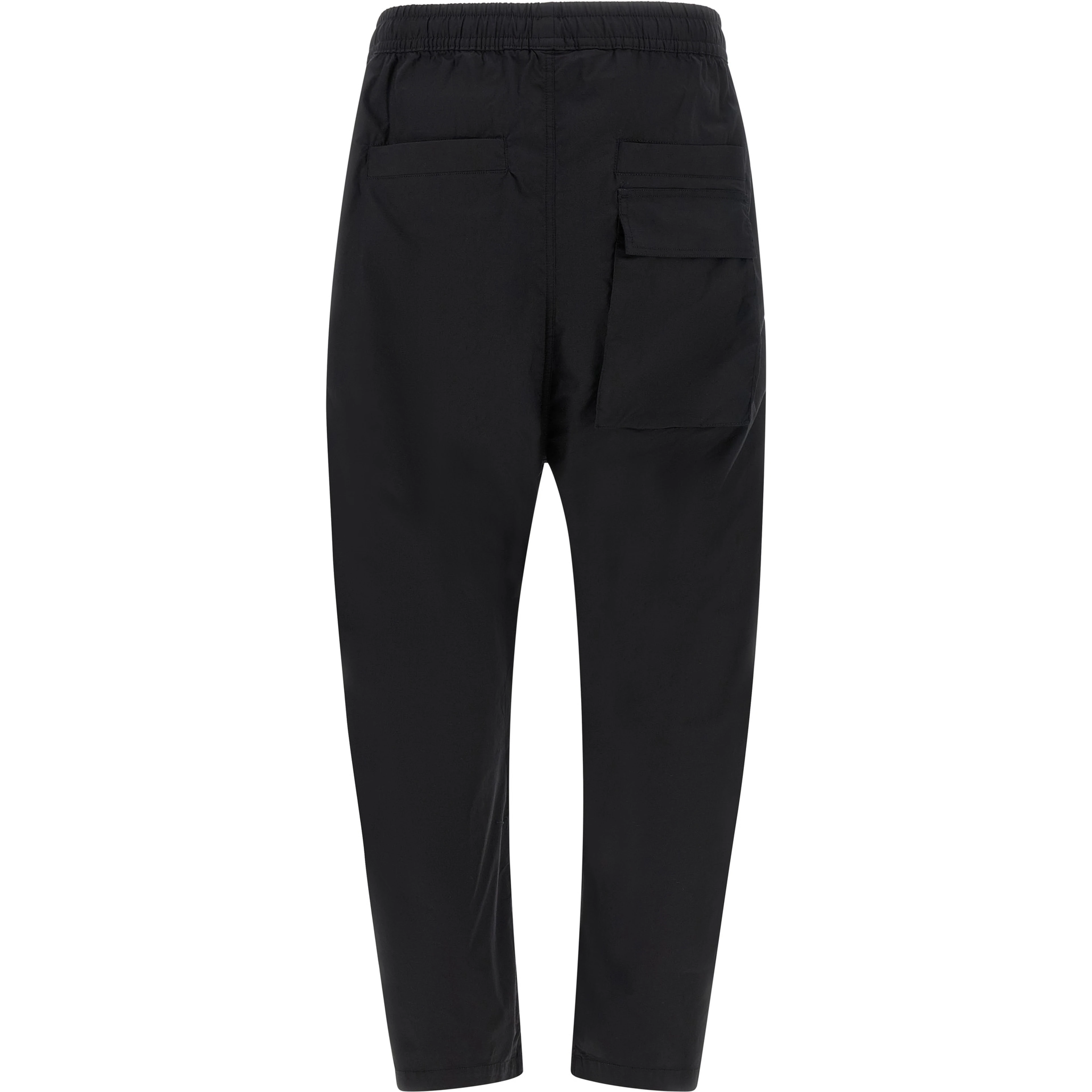 Black Cotton Casual Pants