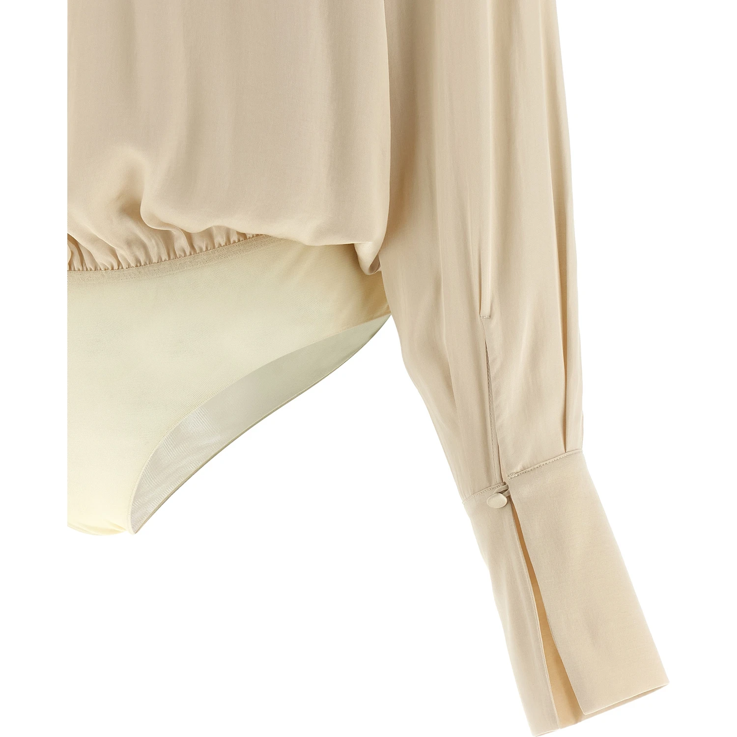 Beige Viscose Bodysuit