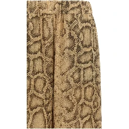 Beige Polyester Pants