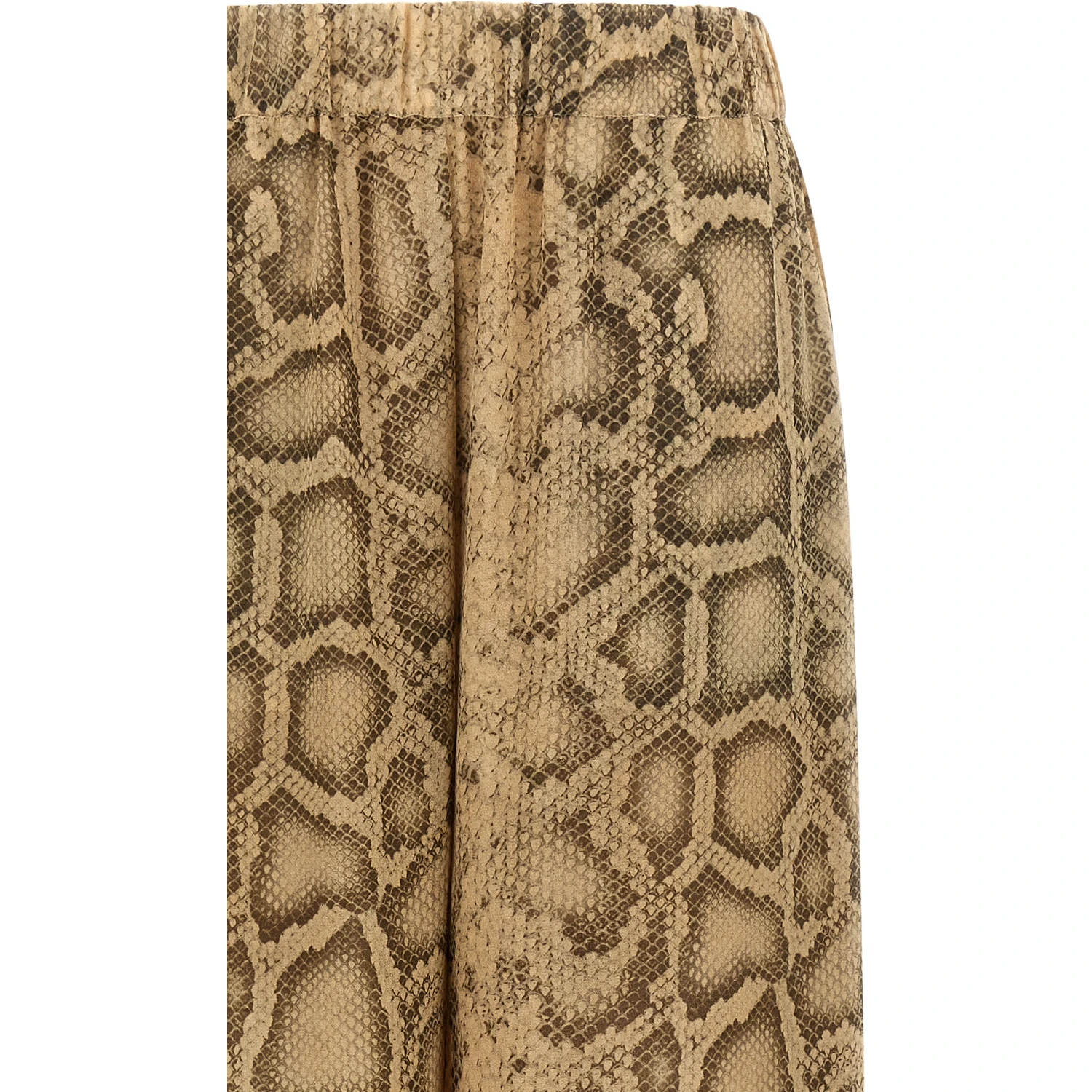 Beige Polyester Pants