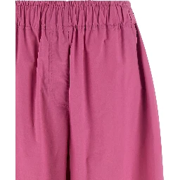 Fuchsia Cotton Casual Pants
