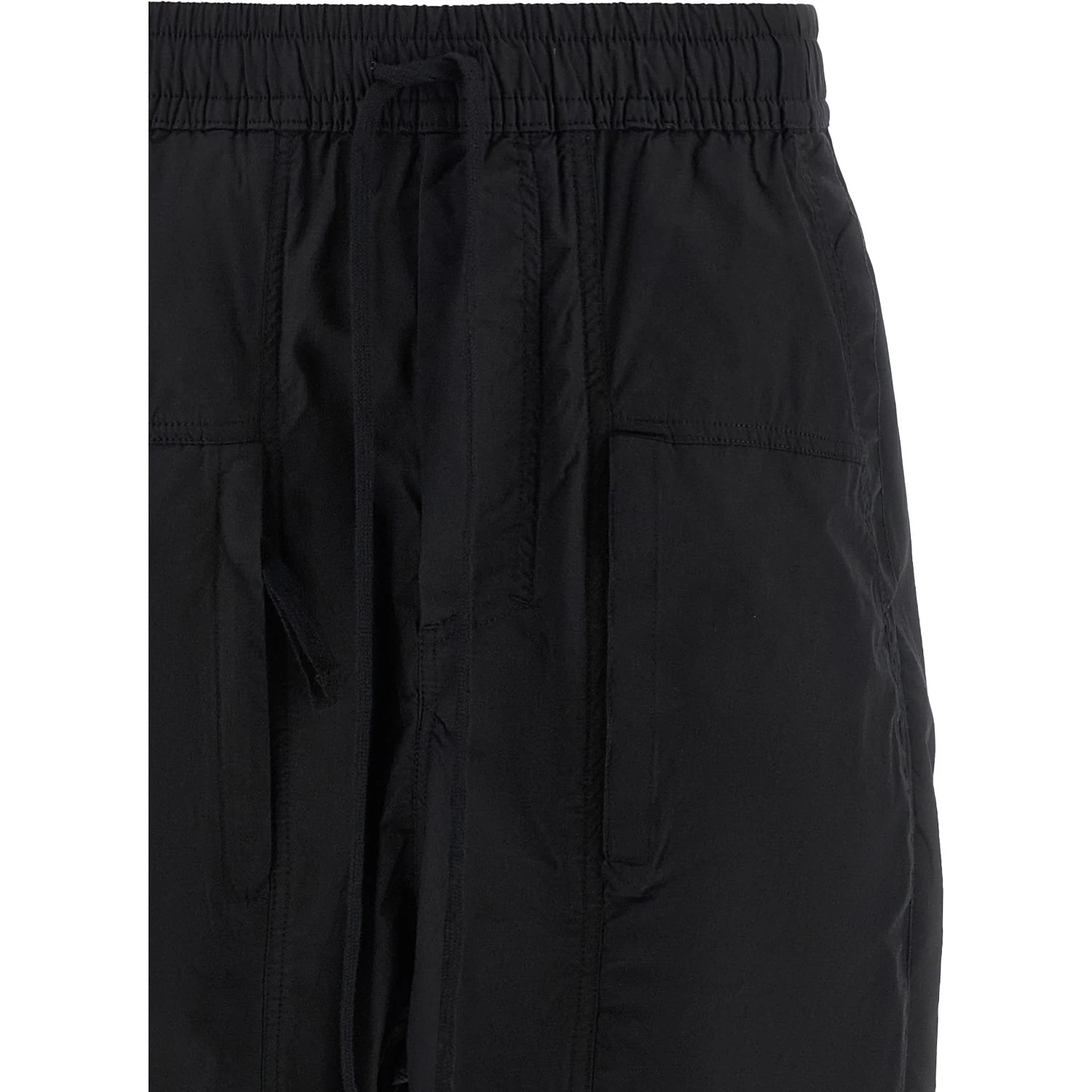 Black Cotton Casual Pants