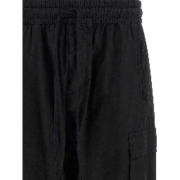 Black Organic Cotton Cargo Pants