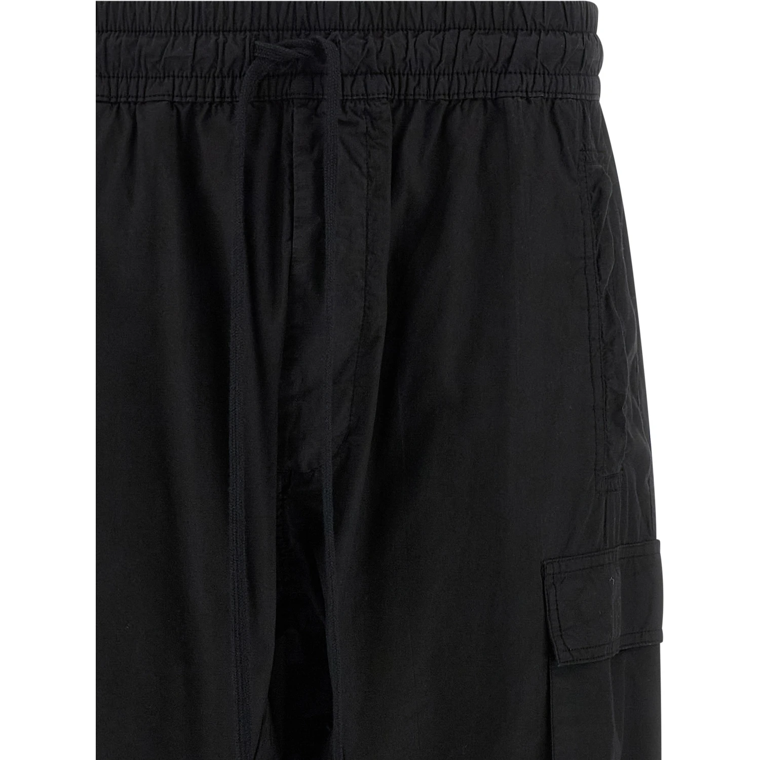 Black Organic Cotton Cargo Pants
