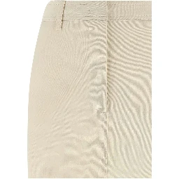 White Cotton Midi Skirt