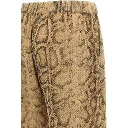 Beige Polyester Pants