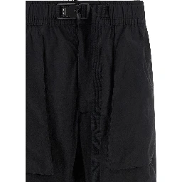 Black Cotton Athletic Pants