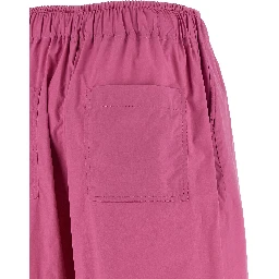 Fuchsia Cotton Casual Pants
