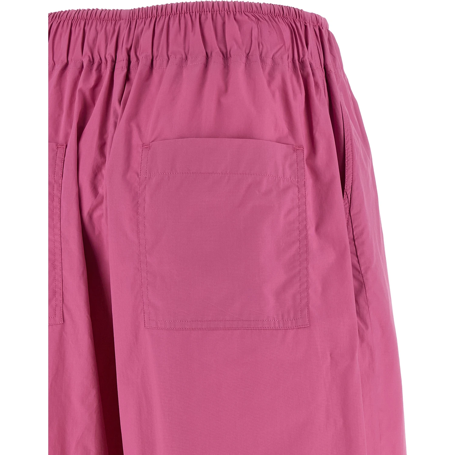 Fuchsia Cotton Casual Pants
