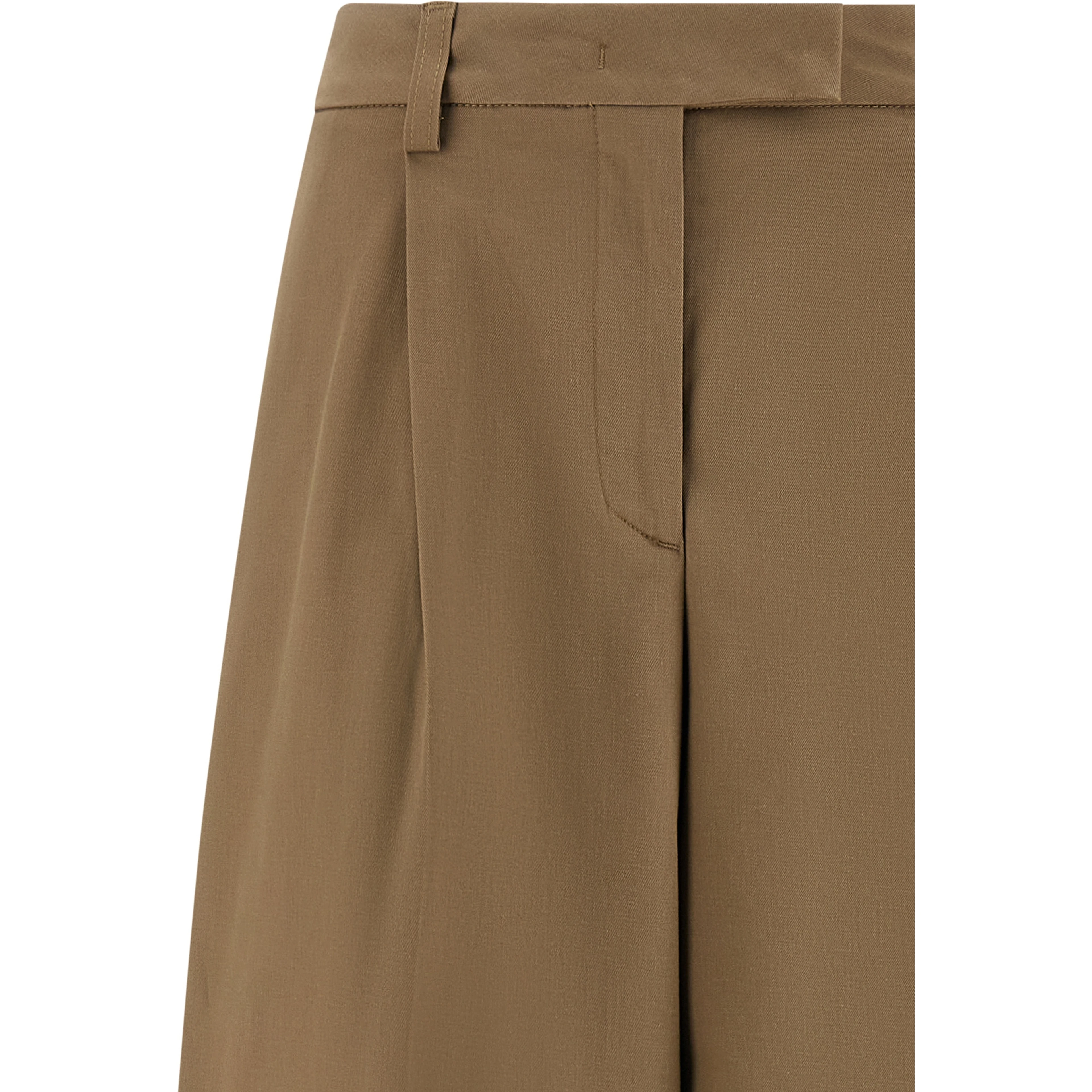 Brown Cotton Casual Pants
