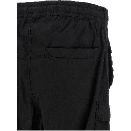 Black Organic Cotton Cargo Pants