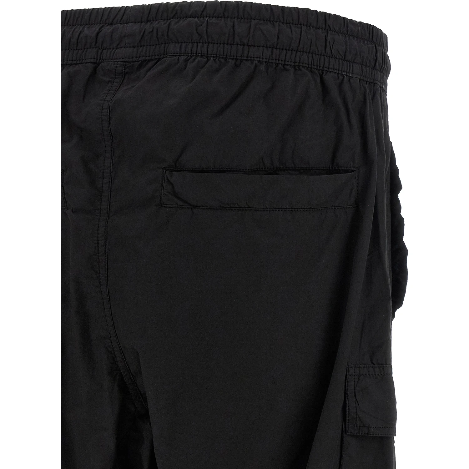 Black Organic Cotton Cargo Pants