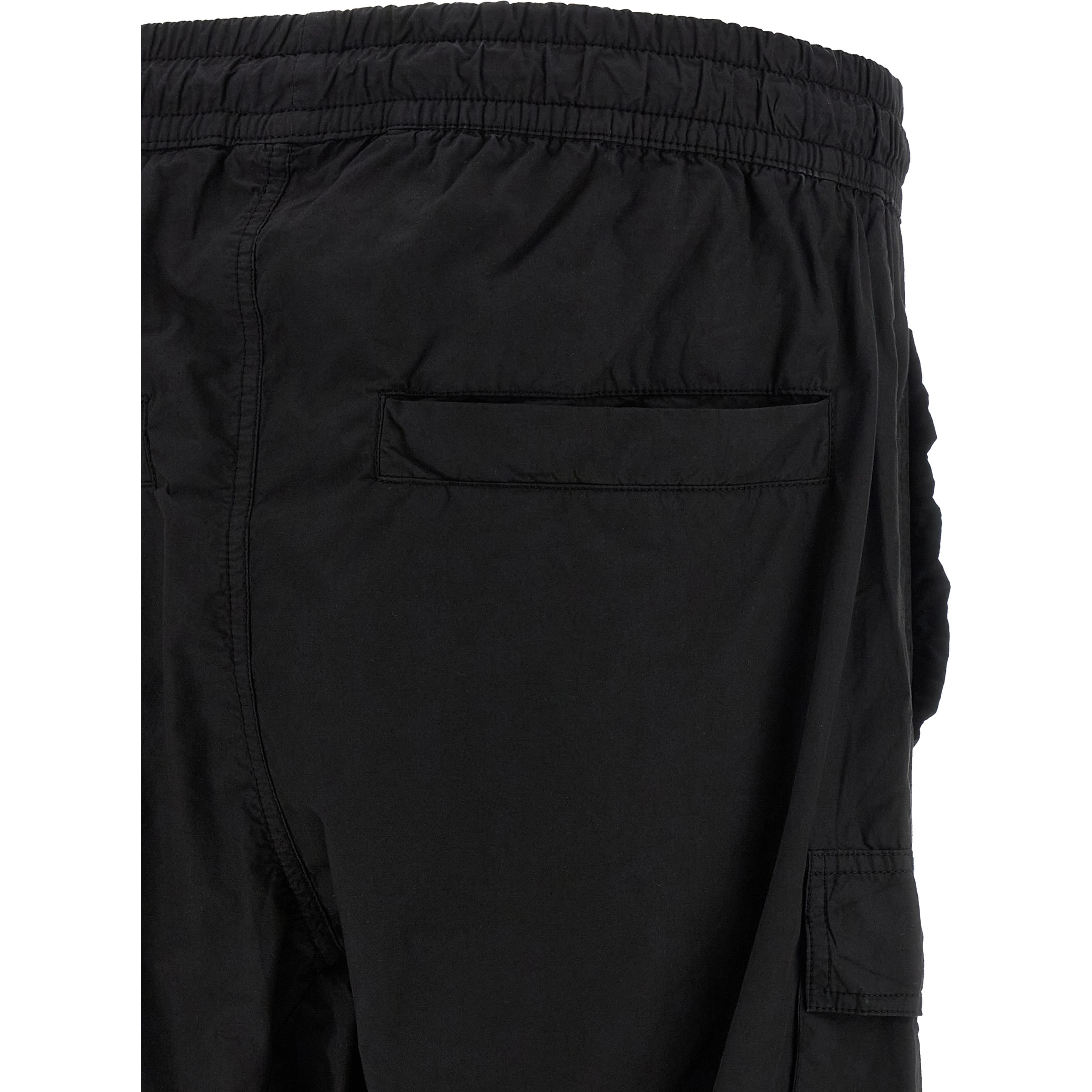 Black Organic Cotton Cargo Pants