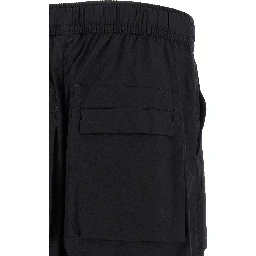 Black Cotton Athletic Pants