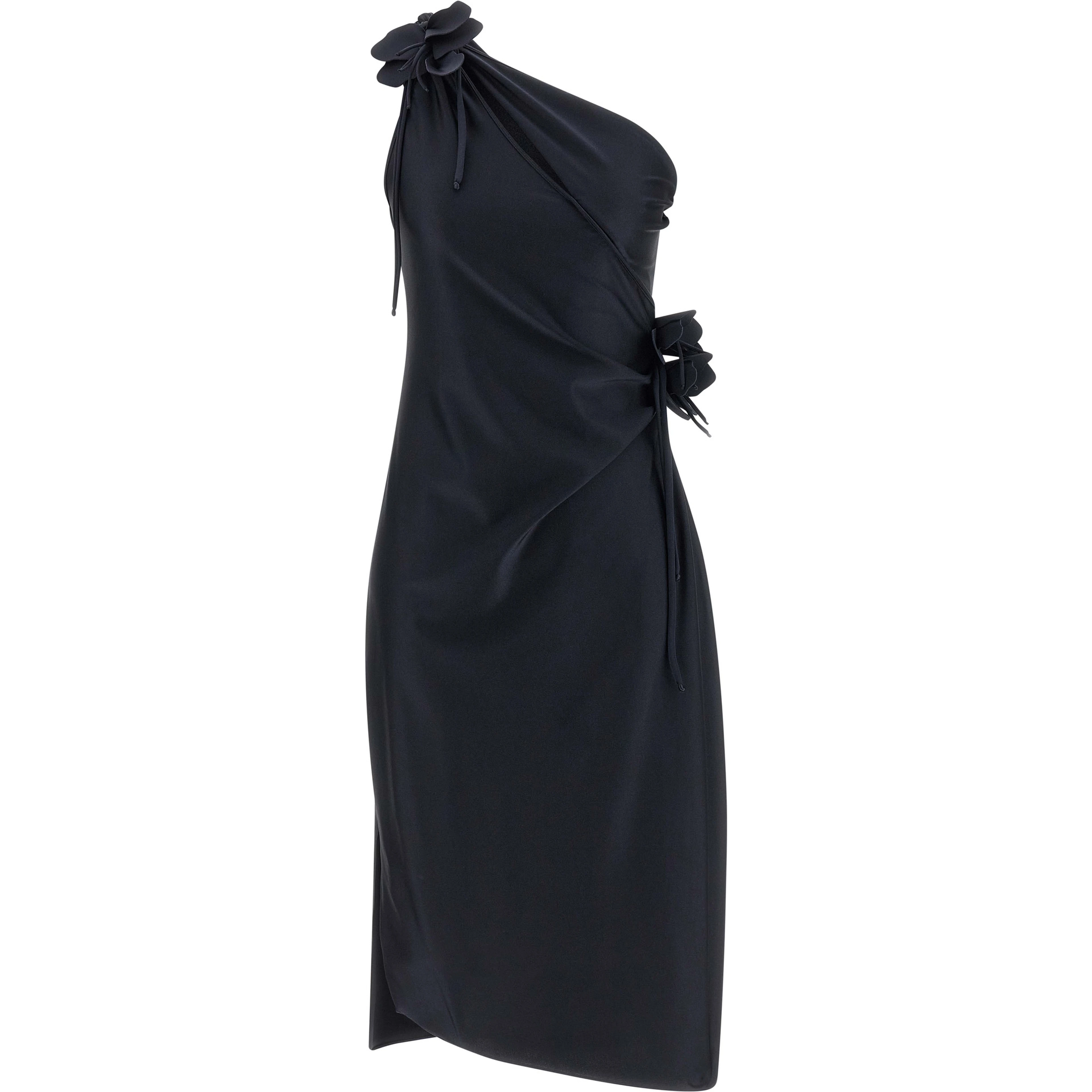 Black Polyamide Midi Dress