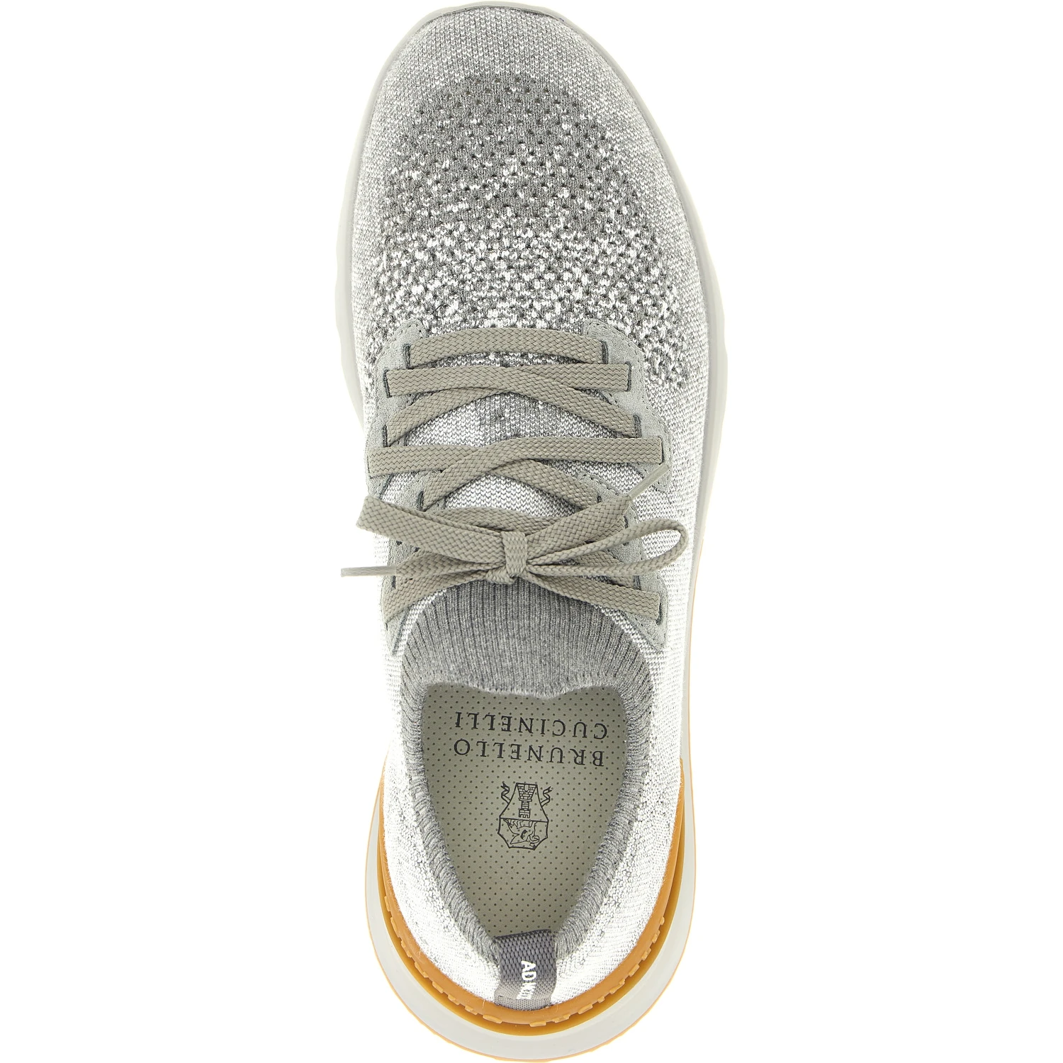 Gray Cotton Athletic Sneakers
