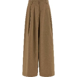 Brown Cotton Mini Skirt