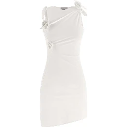 White Polyamide Short Dress