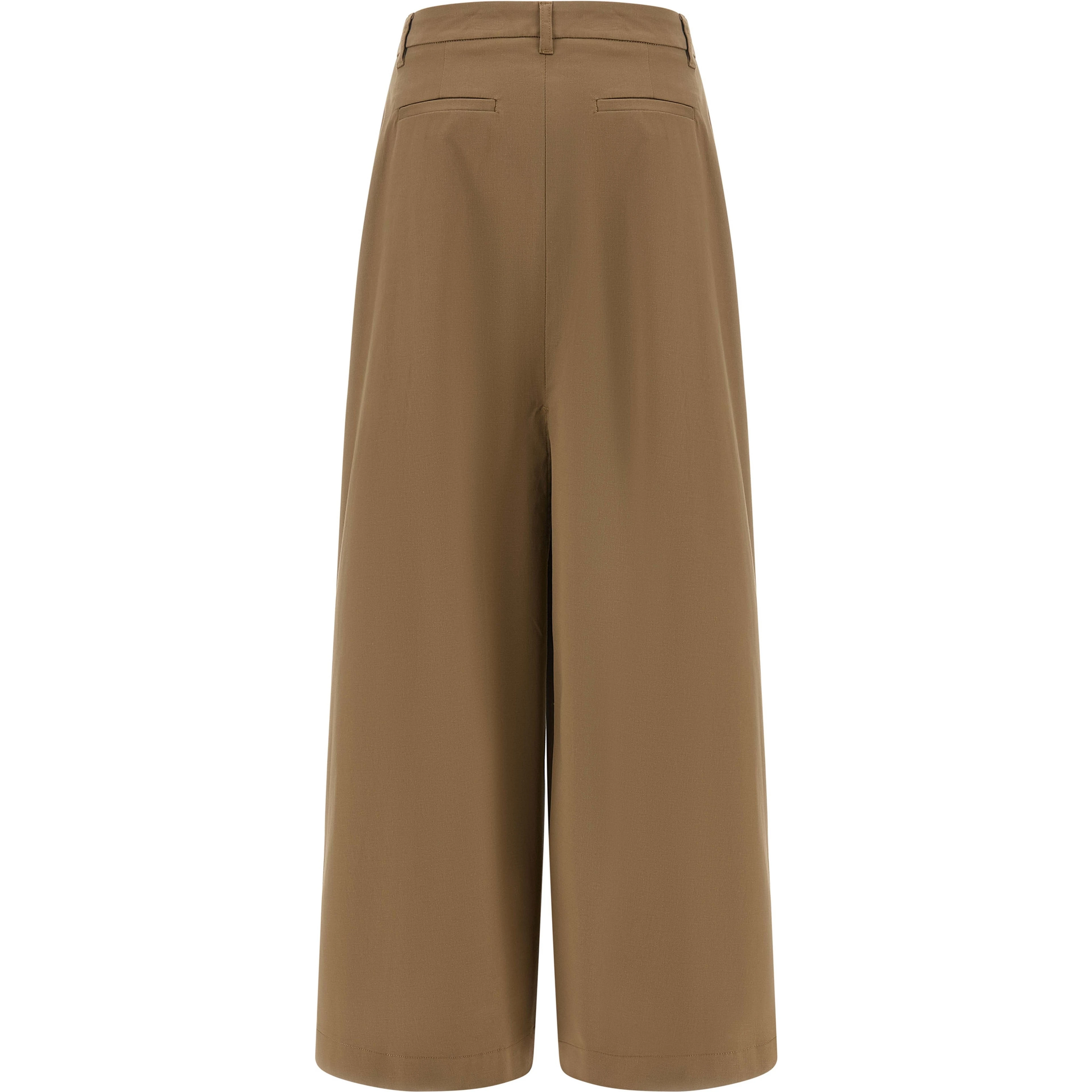 Brown Cotton Mini Skirt