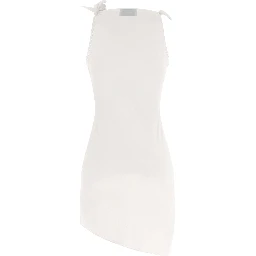 White Polyamide Short Dress