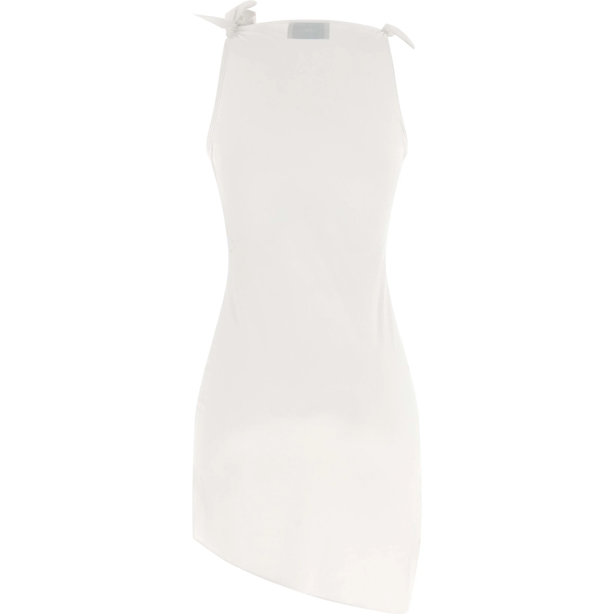 White Polyamide Short Dress