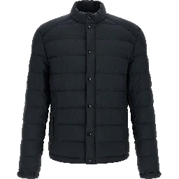 Blue Polyamide Full-Length Jacket