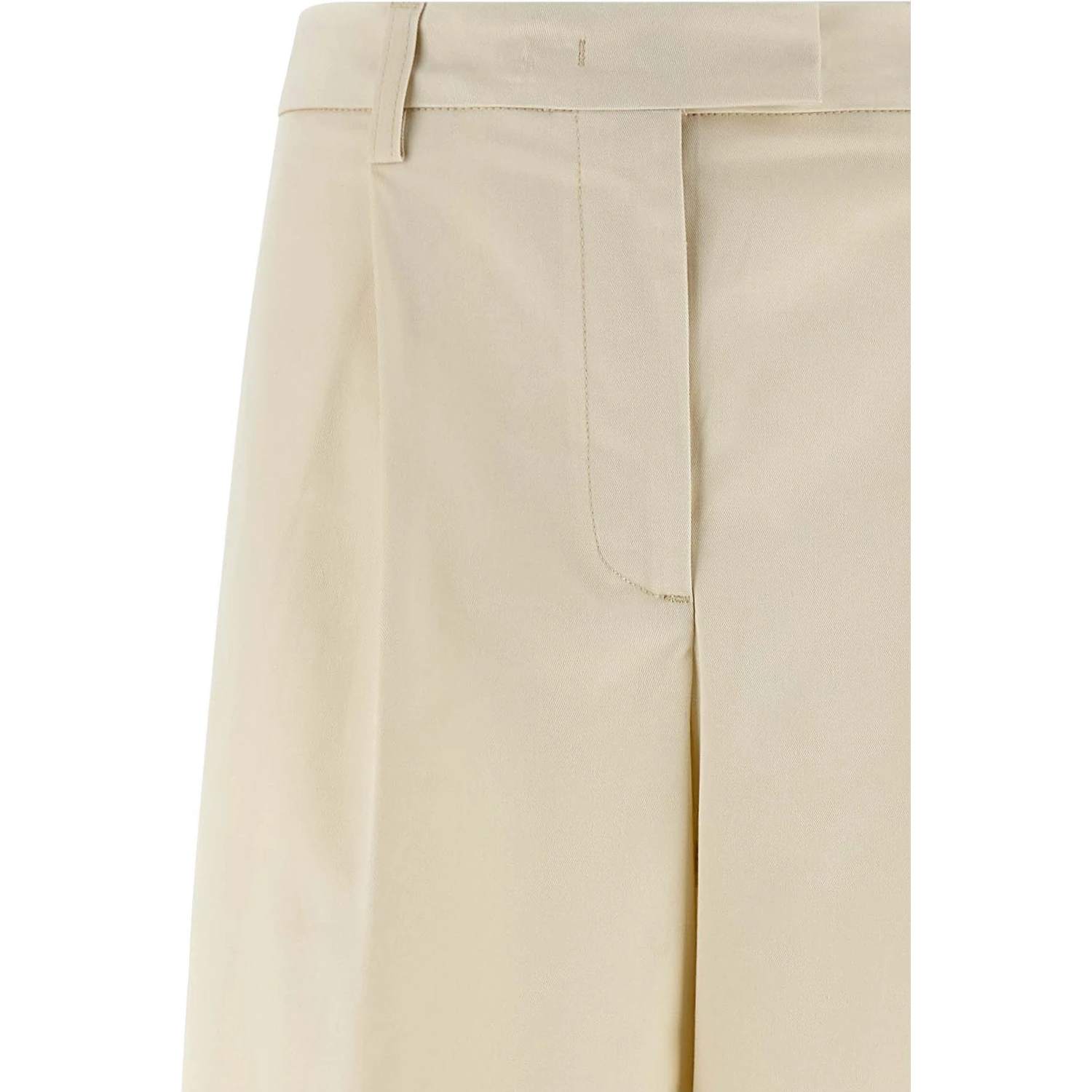 White Cotton Casual Pants