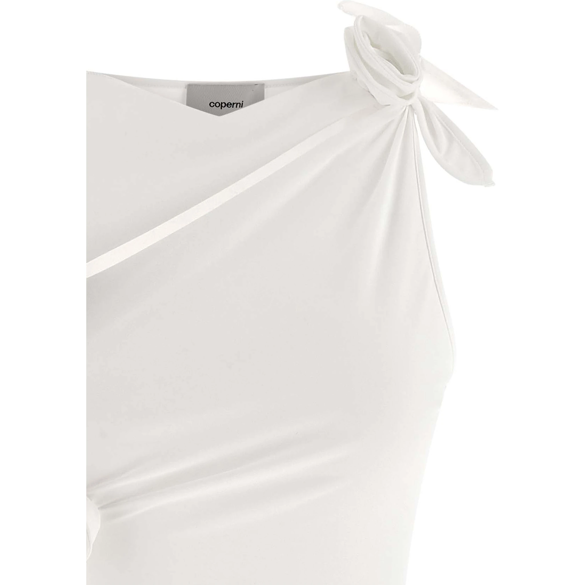 White Polyamide Short Dress