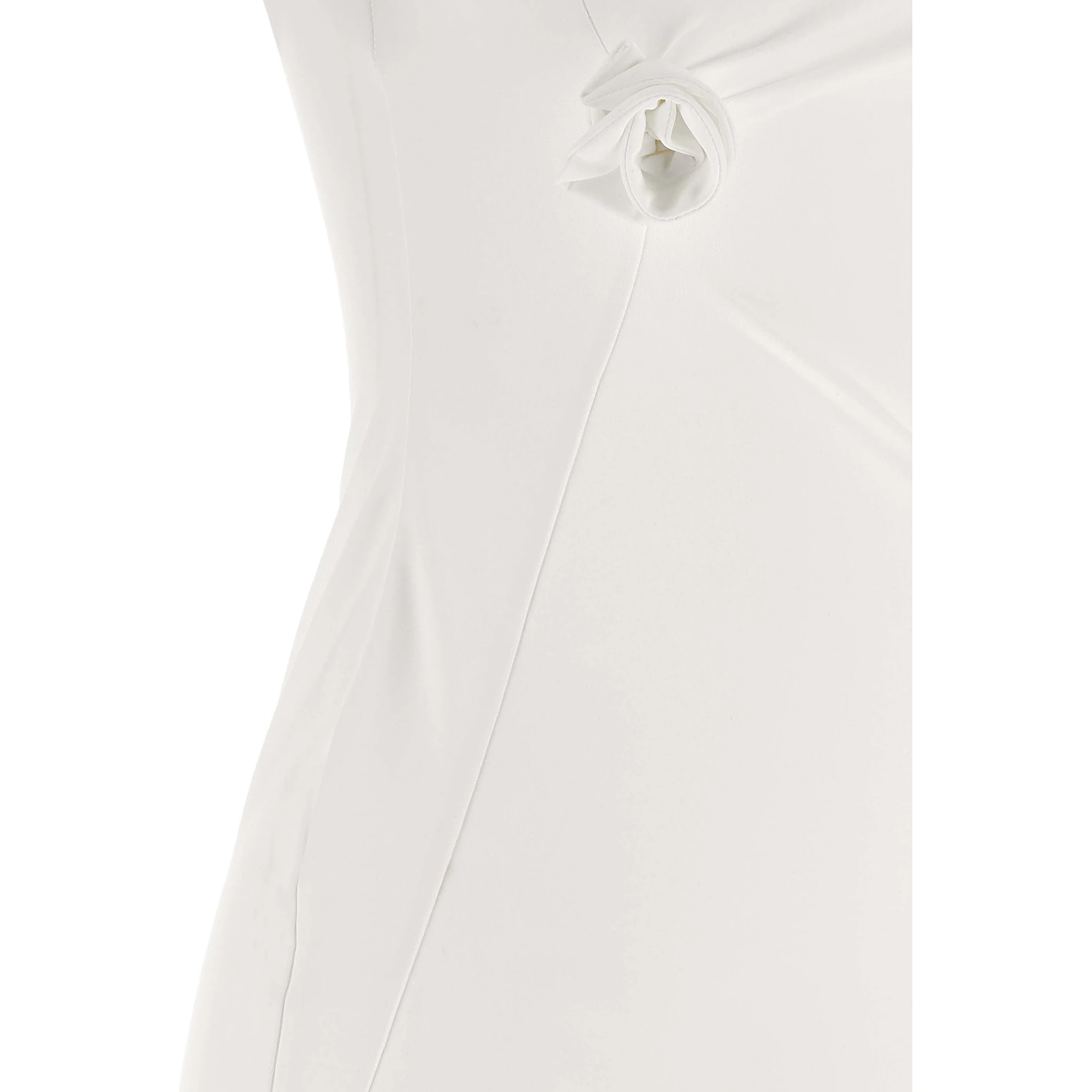 White Polyamide Short Dress