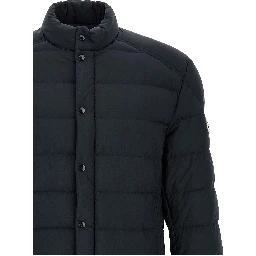 Blue Polyamide Full-Length Jacket