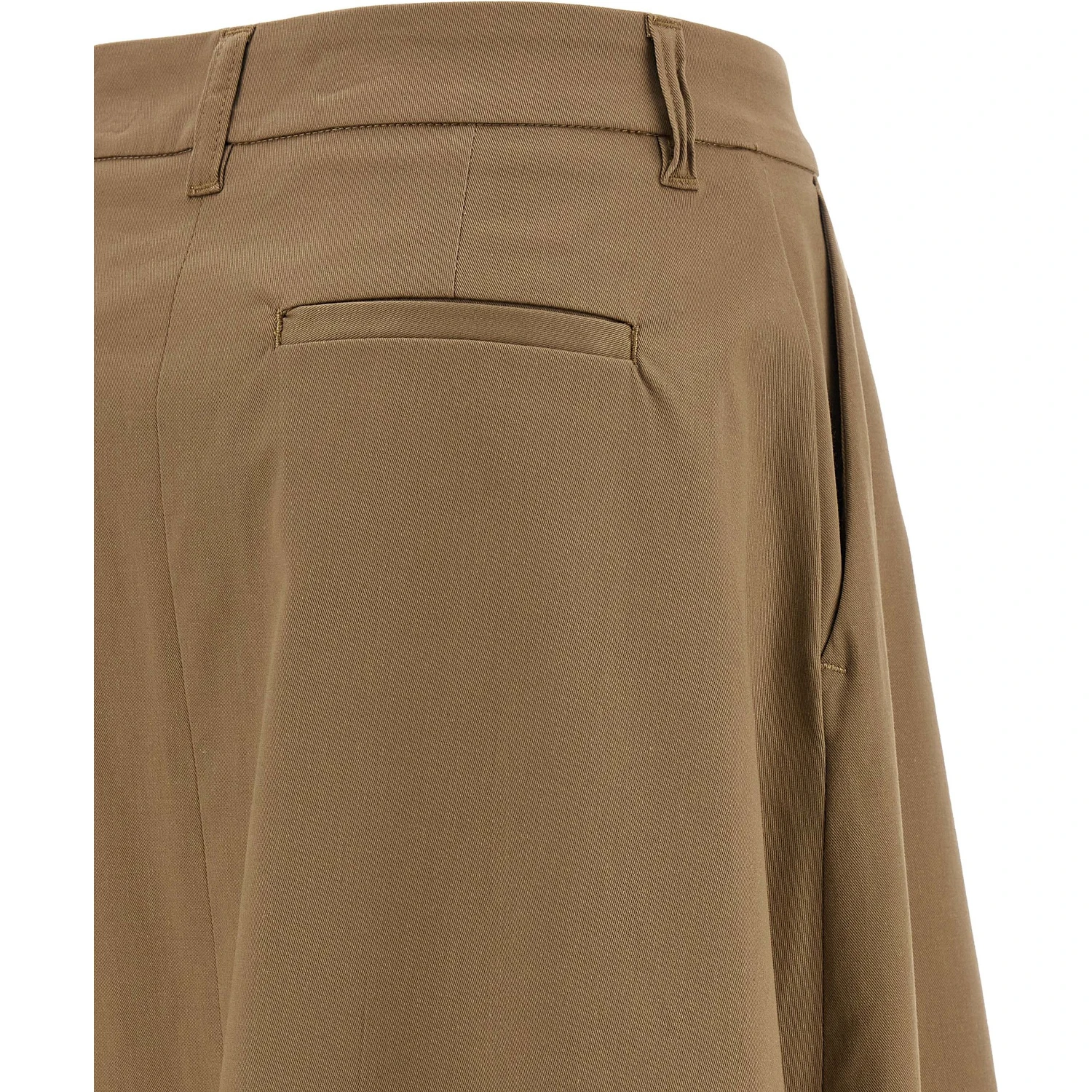 Brown Cotton Mini Skirt