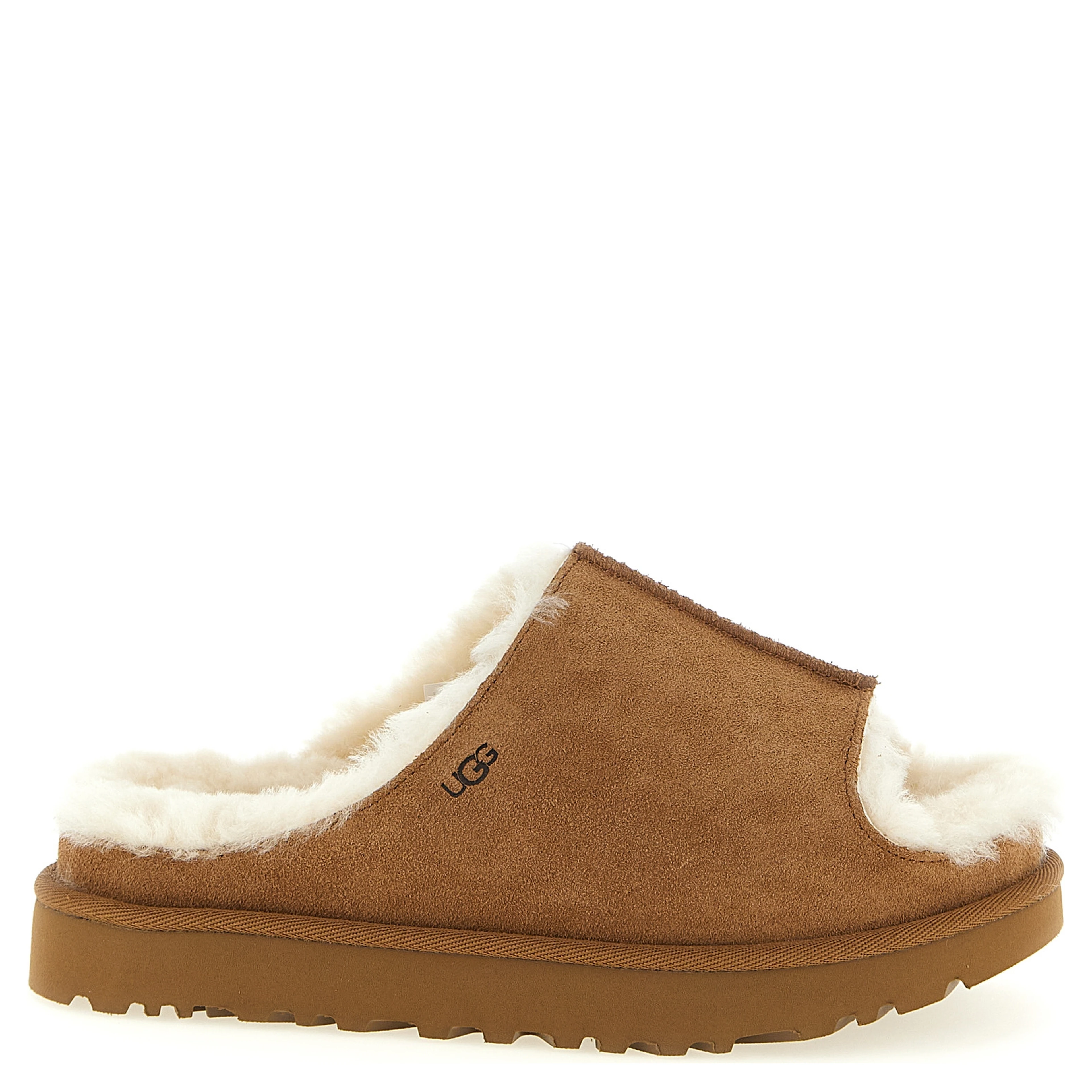 Brown Leather Slides