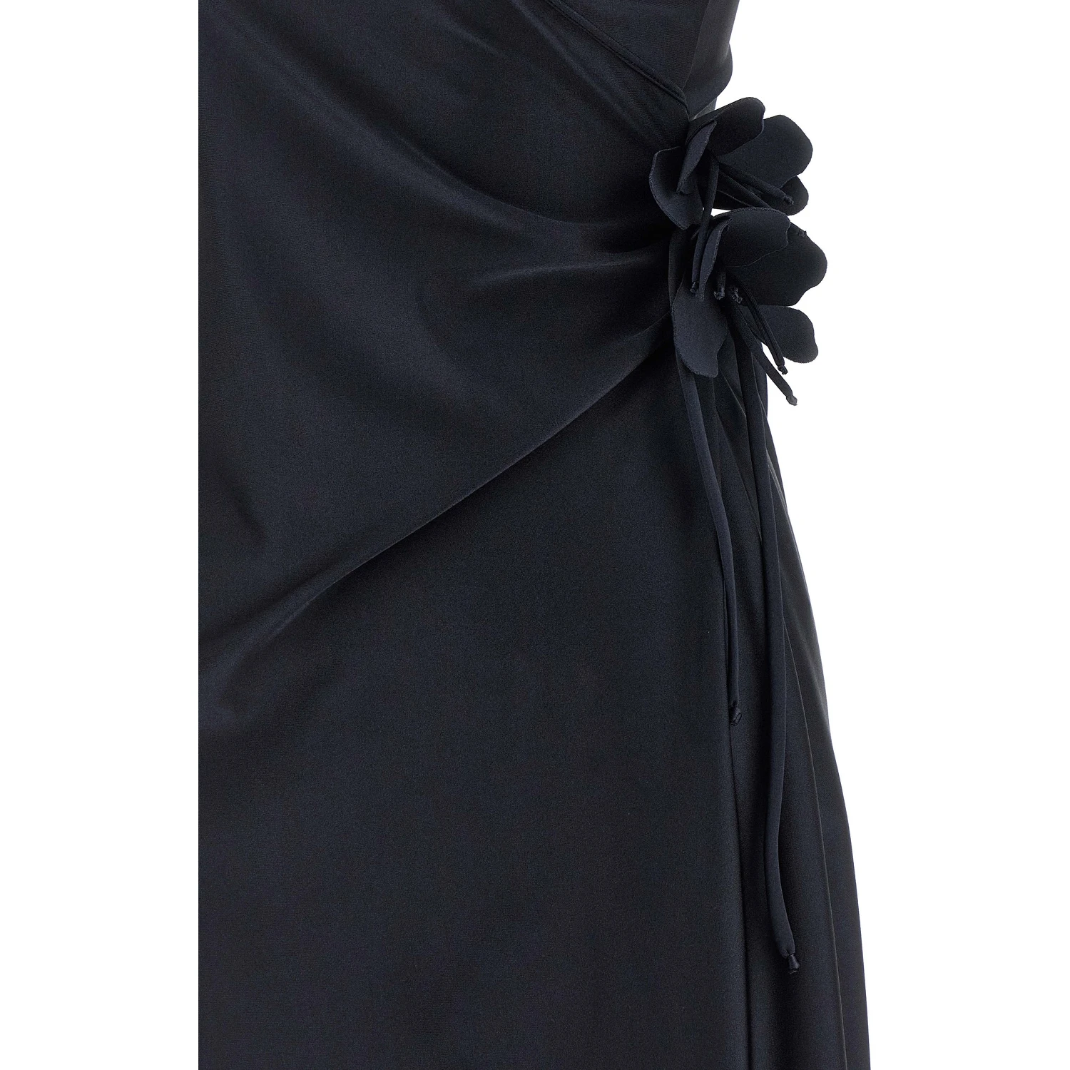 Black Polyamide Midi Dress