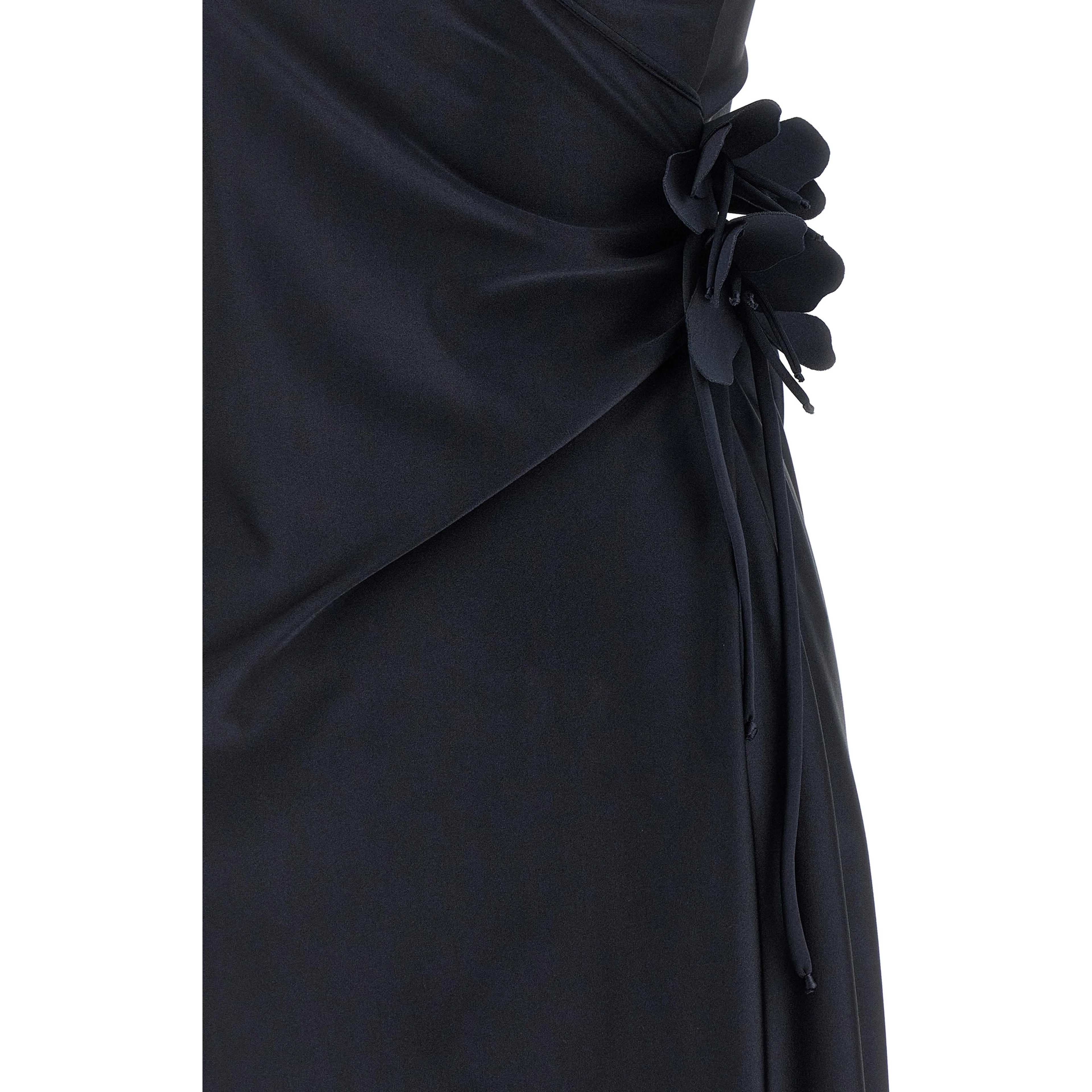 Black Polyamide Midi Dress