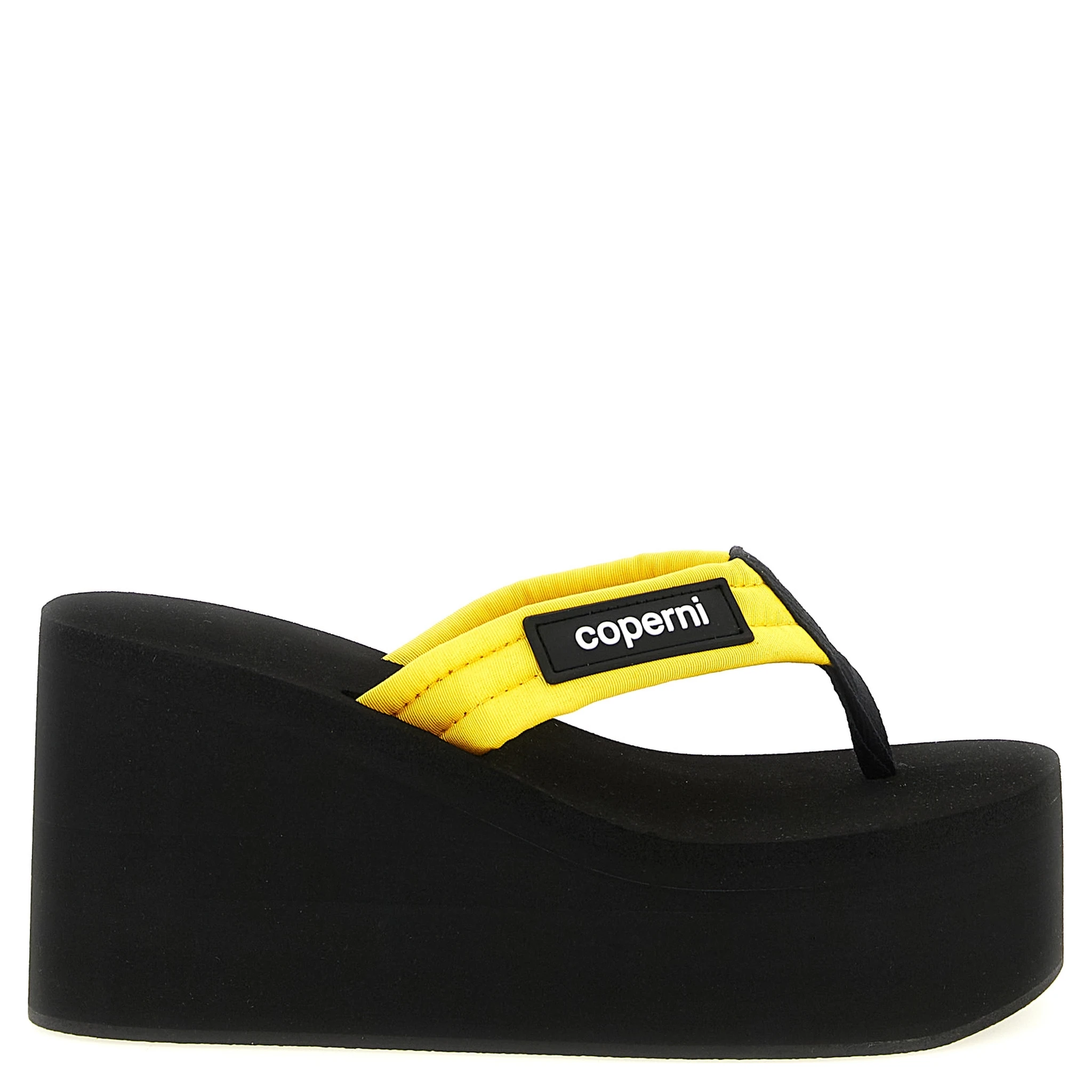 Bicolor Viscose Wedge Sandals