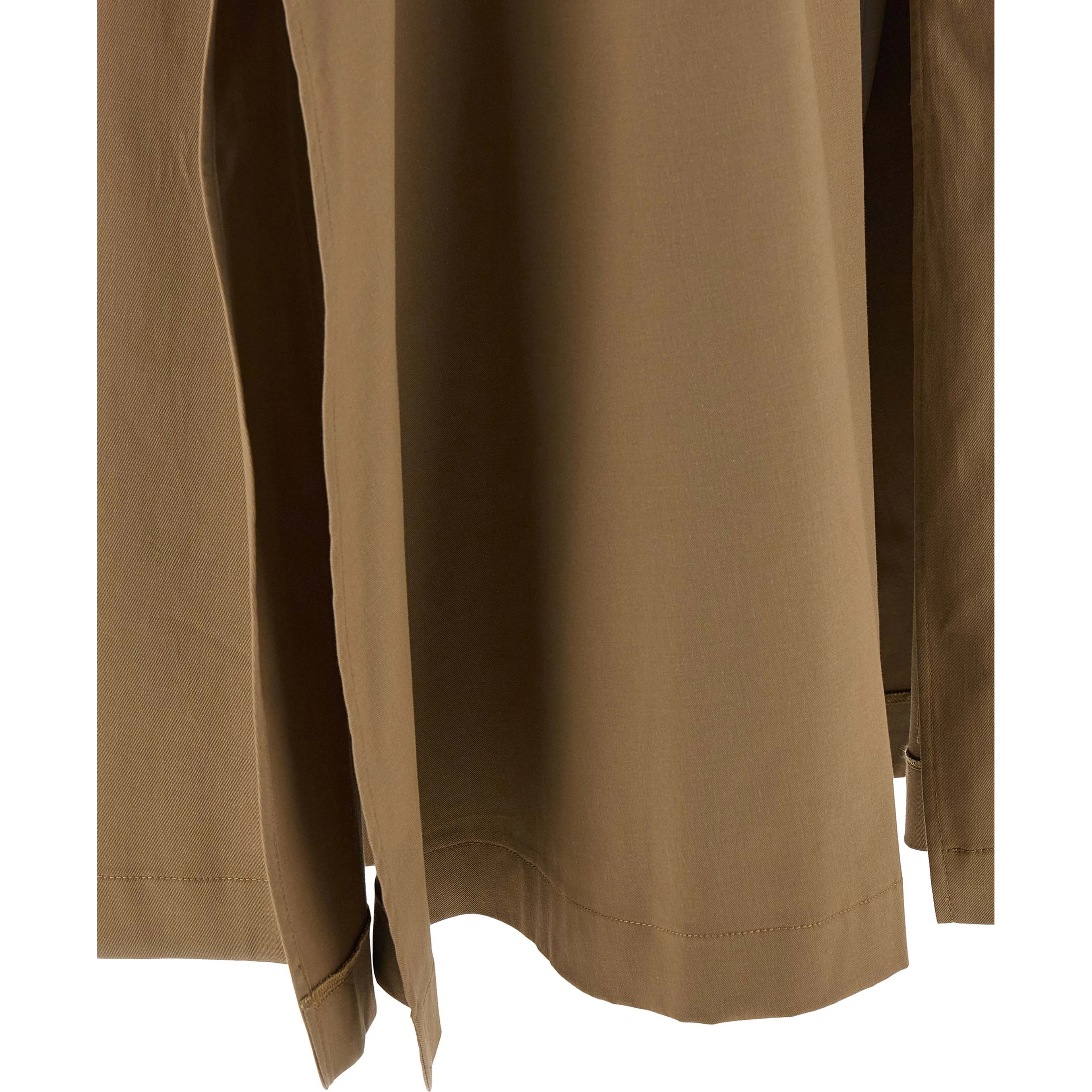 Brown Cotton Mini Skirt
