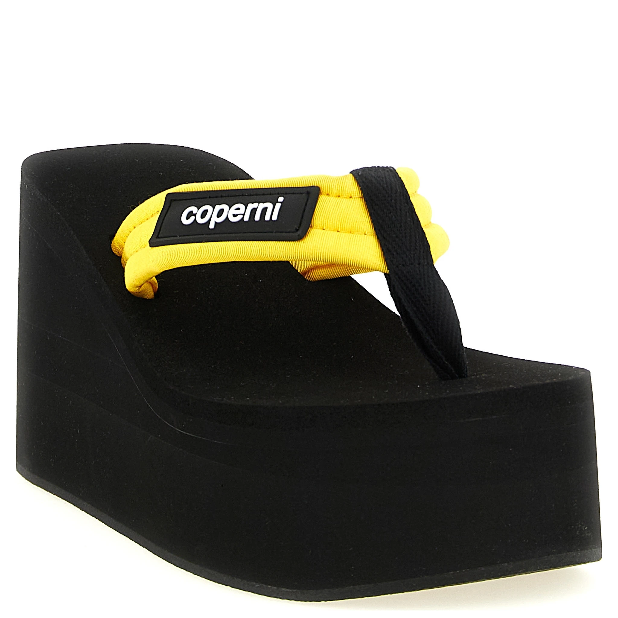 Bicolor Viscose Wedge Sandals